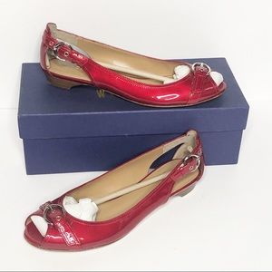Stuart Weitzman Red Patent Chitchat  Quasar Flats